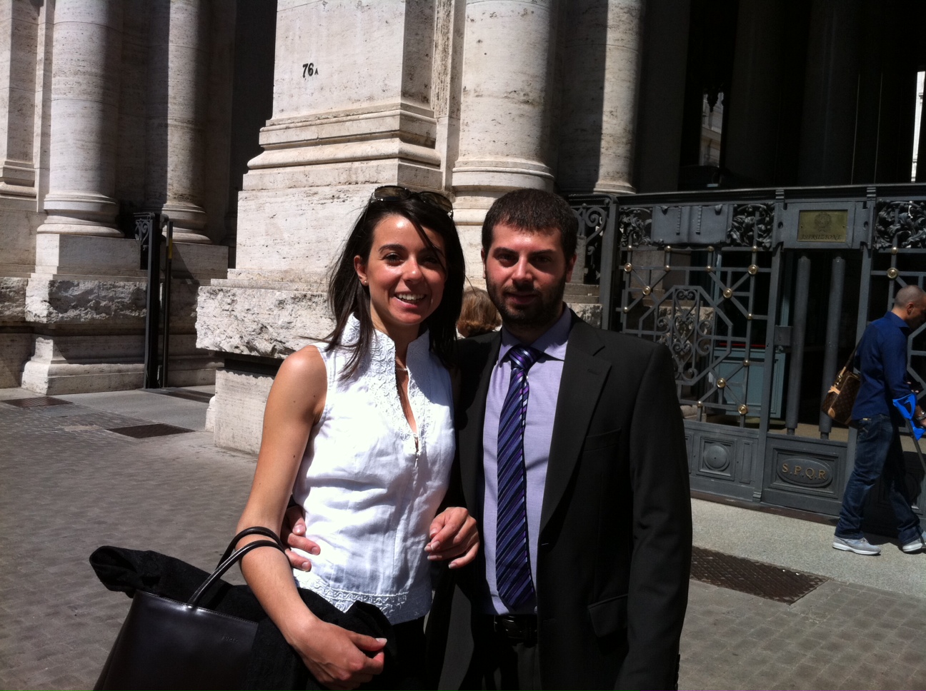 Debora Sarno e Luigi Galluccio, delegazione del gruppo di studenti di fronte al Miur